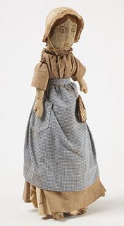 Rag Doll with Checkered Apron