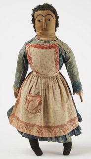 Rag Doll with Blue Printed Dress