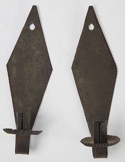Pair of Early Tin Sconces