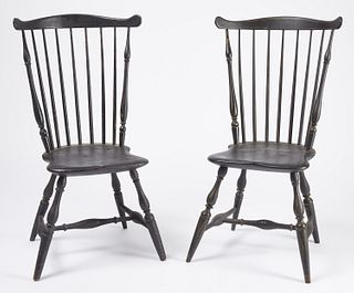 Pair of Windsor Fan Back Side Chairs