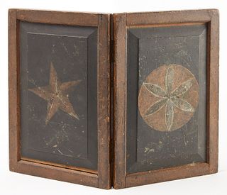 Folding Slate Board with Painted Star an Pinwheel