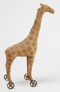 Fine Early Stuffed Giraffe Pull Toy
