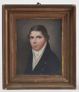 Early Portrait of gentleman on Wood Panel