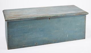 Canted Sea Chest in Original Blue Paint