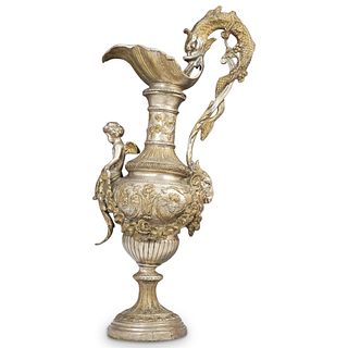 Louis XV Style Silvered Bronze Ewer