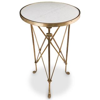 Neoclassical Marble and Bronze Gueridon Table