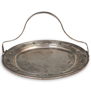 European Sterling Silver Handled Tray