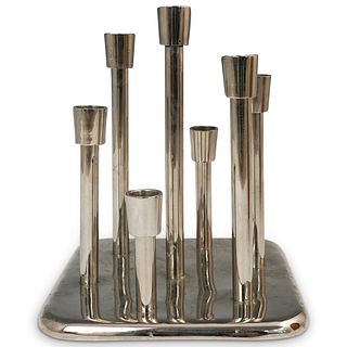 Danish Mid Century Silver Plated Candle Holder