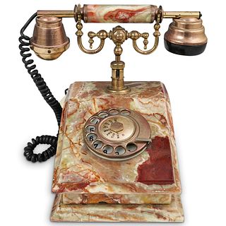 Italian Sitel Antique Marble Rotary Telephone