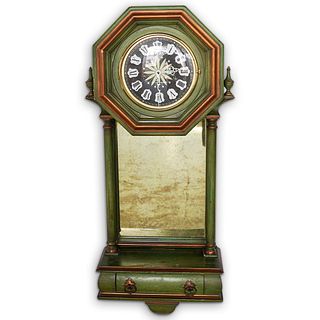 Colonial Manufacturing Ebonized Wood Wall Clock