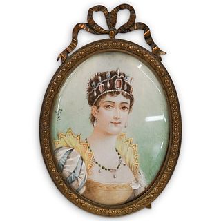 French Josephine Bonaparte Portrait Porcelain Plaque