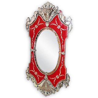 Vintage Red Venetian Mirror