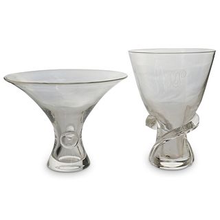 (2Pc) Steuben Crystal Compotes