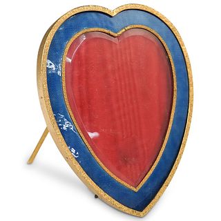 Antique Enameled Bronze Heart Frame