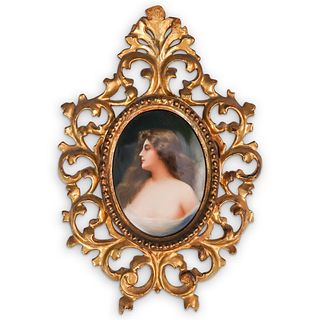 French Porcelain Painted Plaque
