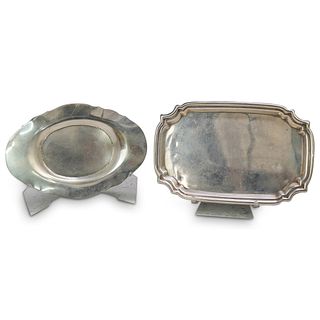 (2Pc) Sterling Silver "Poole" Trays