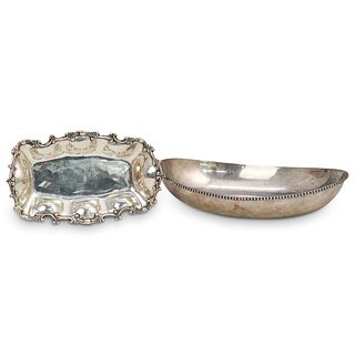 (2Pc) Mexican Sterling Tray & Bowl