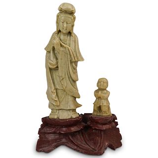 Chinese Jade Guan Yin Figures