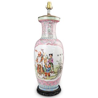Large Chinese Ceramic Lamp