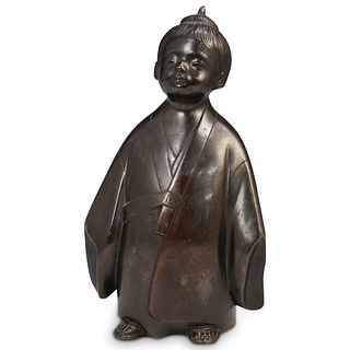 Japanese Okimono Bronze Figure