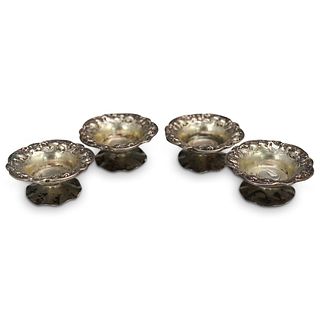 (4Pc) Sterling Silver Footed Salt Cellars