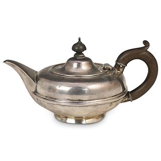 English Sterling & Wood Teapot