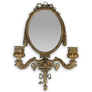 Antique Bronze Mirrored Sconce