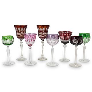 (8Pc) Bohemian Crystal Stemware Collection