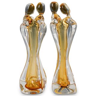 (2 Pc) Pair of Murano Glass Figurines
