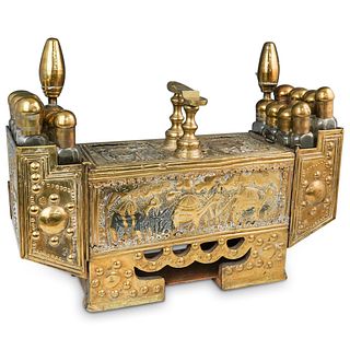 Antique Turkish Brass Shoe Shine Box