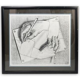 After M.C. Escher (1898-1972) "Drawing Hands" Offset Poster