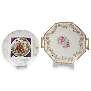 (2Pc) Painted Porcelain Dishes