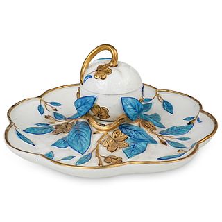 Porcelain Floral Confiture Serving Plate Dish
