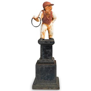 Antique Cast Iron Jockey Statue