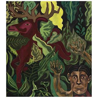 ALEX LAZARD, Que no se escape, Unsigned, Mixed technique on canvas, 35.4 x 31.4" (90 x 80 cm)