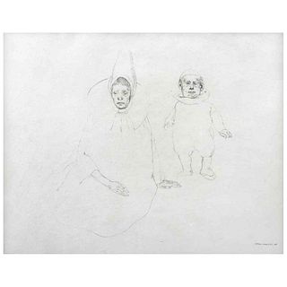 RAFAEL CORONEL, Untitled, Signed and dated 68, Graphite pencil on paper, 10.6 x 12.9" (27 x 33 cm)