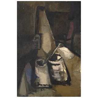 EDUARDO ZAMORA, Untitled, ca. 1965, Signed, Oil on canvas, 23.6 x 15.7" (60 x 40 cm)
