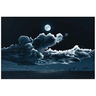 RENÉ MARTÍN, Noche brillante, Signed, Acrylic on canvas, 39.3 x 59" (100 x 150 cm), RECOVERY PRICE