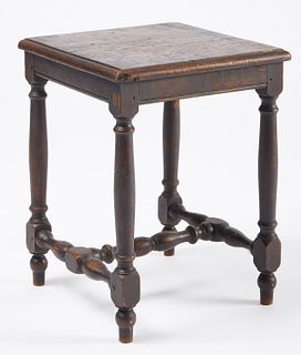 Rare 18th Century Quebec Joint Stool