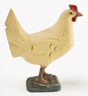 Carved and Painted Folk Art Rooster
