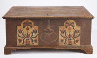 Fine Paint-Decorated Dower Chest - 1783