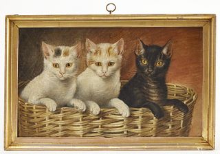 Folk Art Portraits of 3 Cats