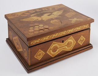 Fine Inlaid Wood Civil War Box