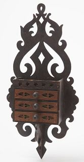 Hanging Spice Chest with Hearts and Stars