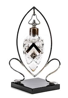 1920s Art Deco Czech Hanging Crystal Perfume