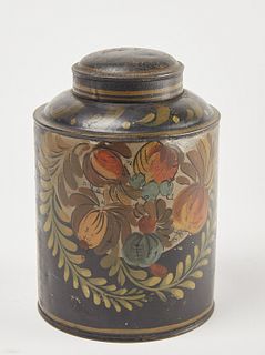 Painted Tole Canister