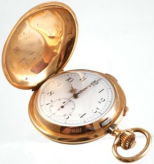 14K Tempora Swiss 1/4 Hour Repeating Pocket Watch