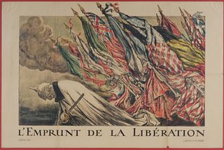 JULES ABEL FAIVRE, WWI French Allies Poster
