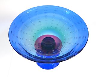 PEET Robison Bubble Art Glass Centerpiece