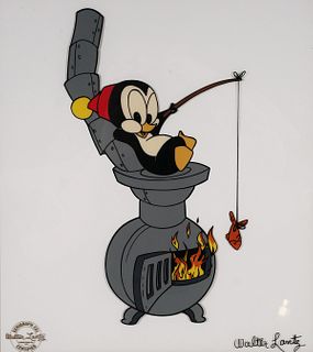 CHILLY WILLY, Walter Lantz Signed Cel and Check